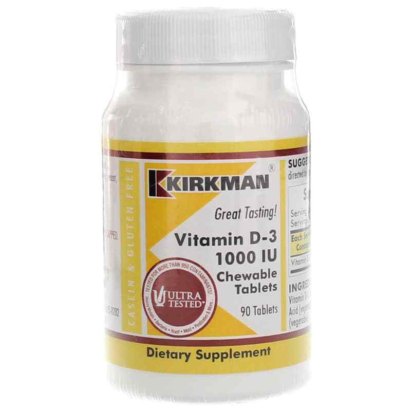 Vitamin D3 1000 IU Chewables, Kirkman