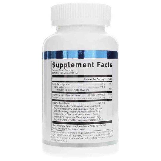 Vitamin D Gummy, 100 Gummies, DGL