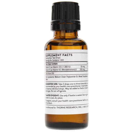 Vitamin D/K2 Liquid, 1 Oz, THR