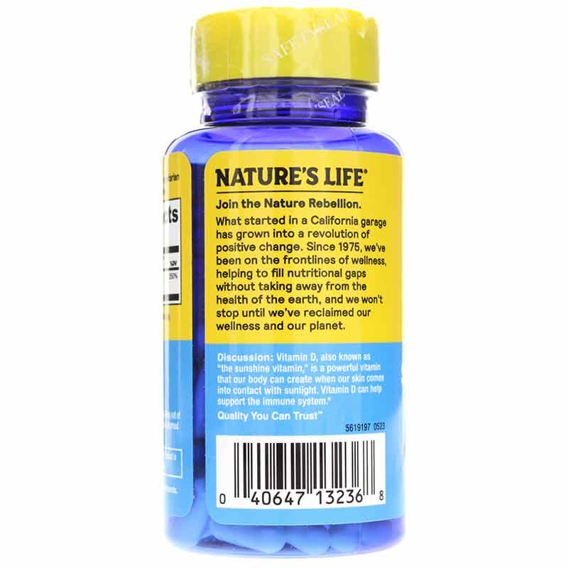 D-2 from Nature's Life is a vegetarian Vitamin D-2 supplement with ...