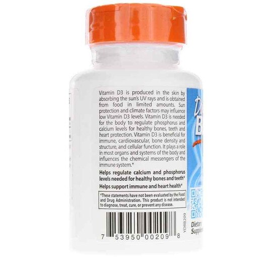 Vitamin D3 1000 IU, 180 Softgels, DRB