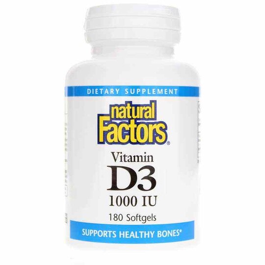 Vitamin D3 1000 IU, 180 Softgels, NF