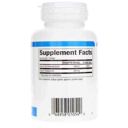 Vitamin D3 1000 IU, 180 Softgels, NF