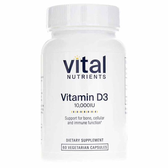 Vitamin D3 10000 IU, 60 Veg Capsules, VTN