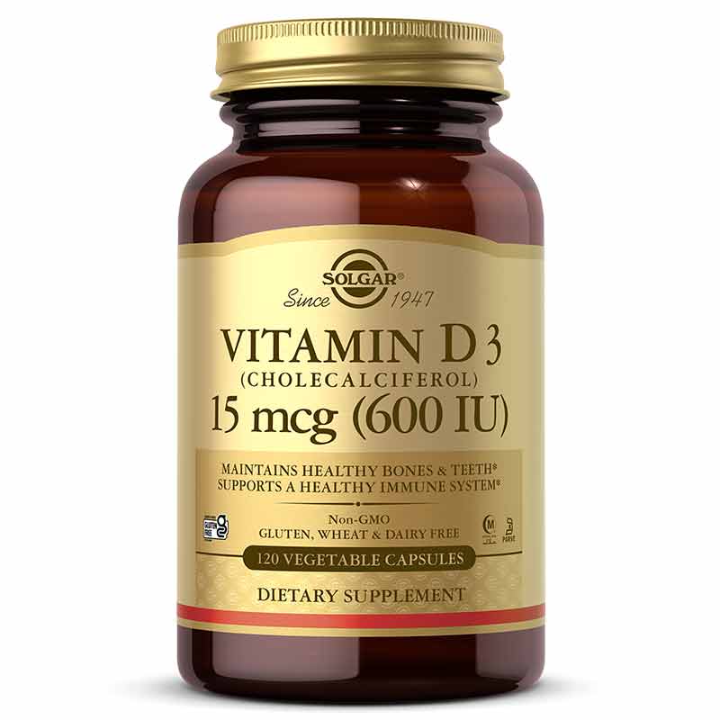 Vitamin D3 15 Mcg (600 IU), Solgar