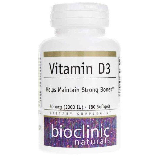 Vitamin D3 2000 IU, 180 Softgels, BCN