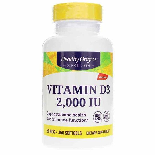 Vitamin D3 2000 IU (50mcg), Healthy Origins