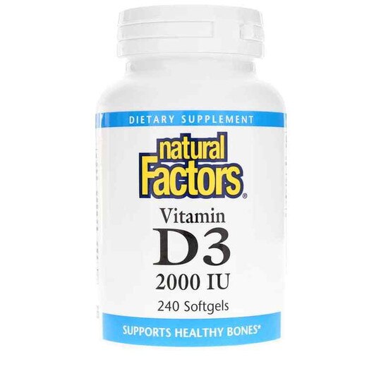 Vitamin D3 2000 IU, 240 Softgels, NF
