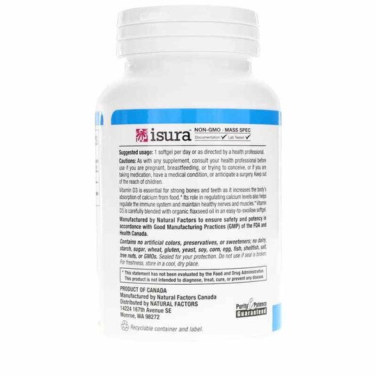 Vitamin D3 2000 IU, 240 Softgels, NF