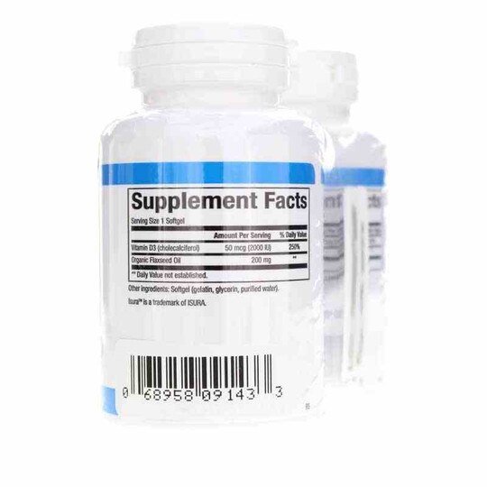 Vitamin D3 2000 IU Bonus Pack, 120 Softgels, NF