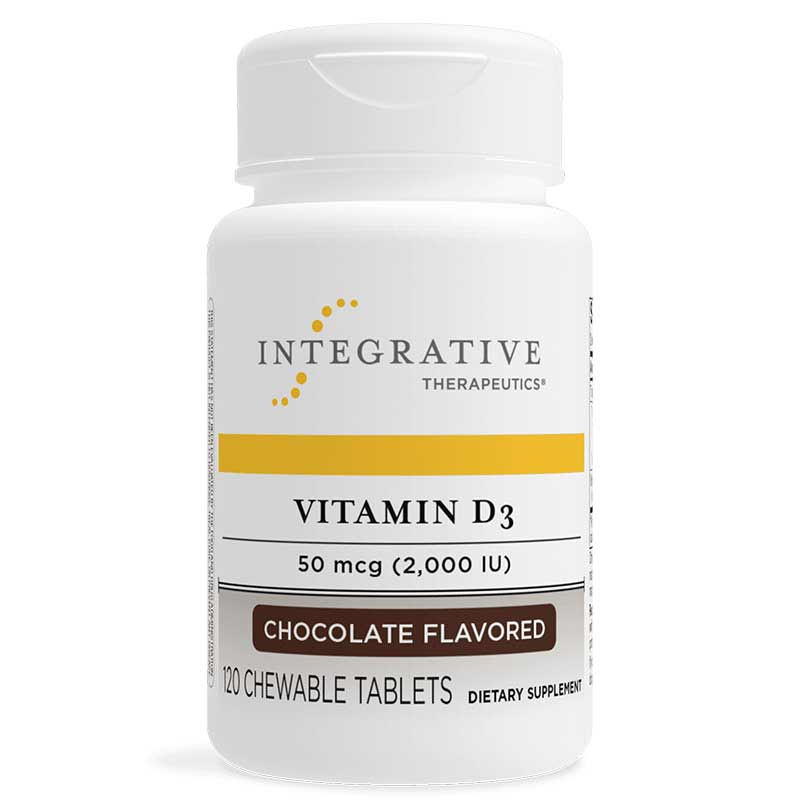 Vitamin D3 50 Mcg (2000 IU) Chocolate Flavor, Integrative Therapeutics