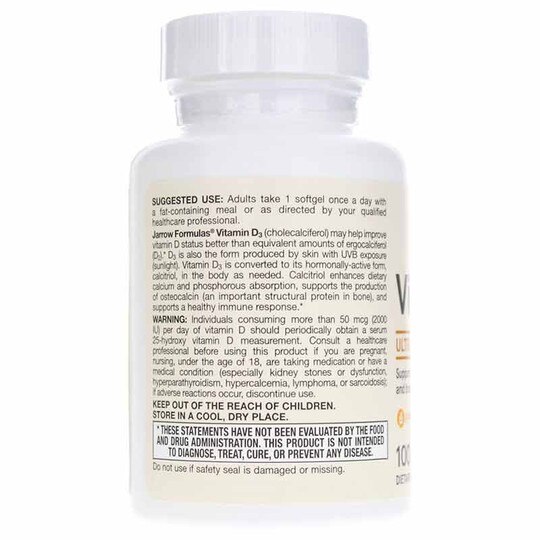 Vitamin D3 2,500 IU, 100 Softgels, JRF