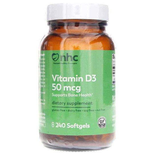 Vitamin D3 50 Mcg (2,000 IU), Natural Healthy Concepts