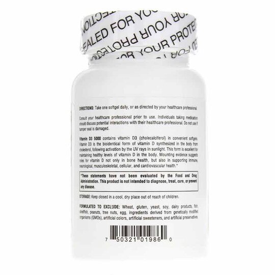 Vitamin D3 5000, 60 Softgels, NBX