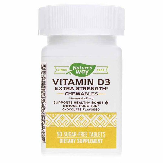 Vitamin D3 Extra Strength Chocolate, 90 Chewables, NWA