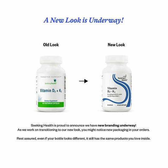 Vitamin D3 + K2, 60 Veg Capsules, SKH