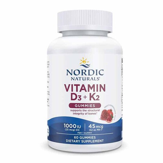 Vitamin D3 + K2 Gummies, 60 Gummies, NRN