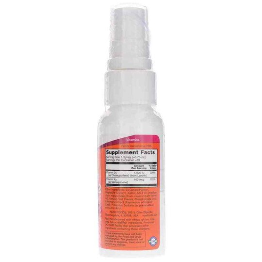 Vitamin D3 & K2 Liposome Spray, NOW Foods