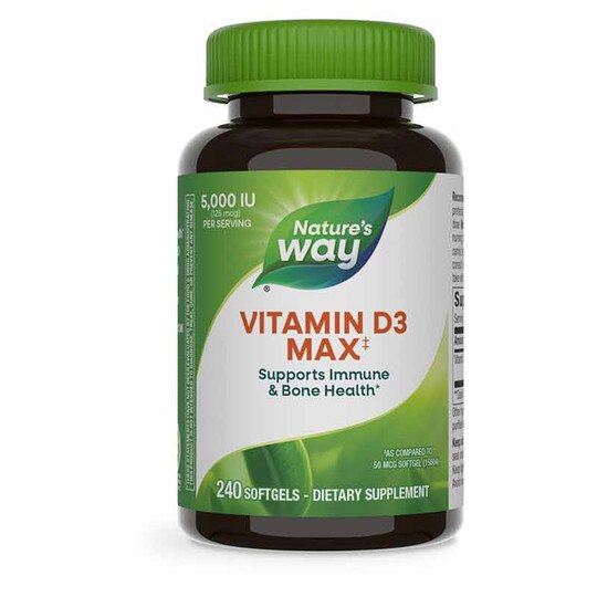 Vitamin D3 Max 125 Mcg, 240 Softgels, NWA