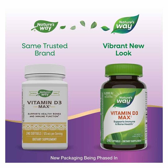 Vitamin D3 Max 125 Mcg, 240 Softgels, NWA