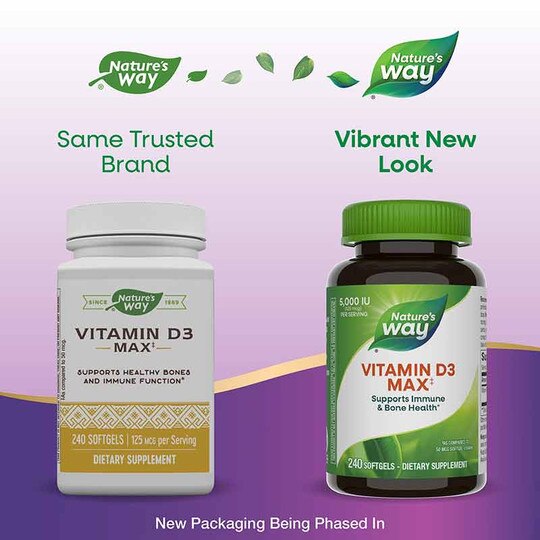 Vitamin D3 Max 125 Mcg, 240 Softgels, NWA