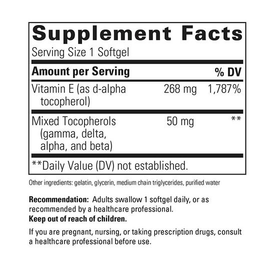 Vitamin E 400 IU, 60 Softgels, INT