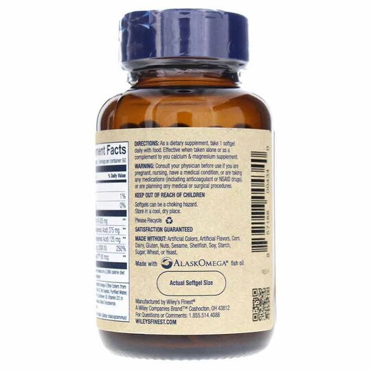 Omega-3 plus Vitamin K2 with D3 , 60 Softgels, WLF