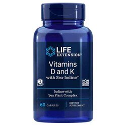 Vitamins D and K with Sea-Iodine™, 60 capsules