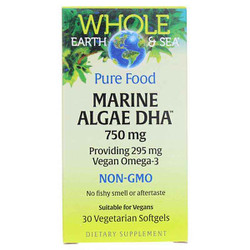 Whole Earth & Sea Marine Algae DHA Vegan Omega-3 1