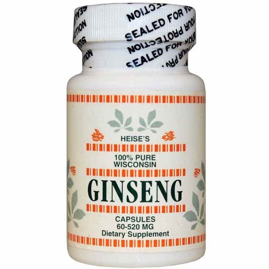 Wisconsin Ginseng 100% Pure, 60 Capsules, HES