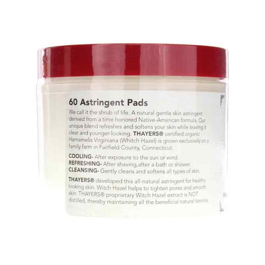 Witch Hazel Astringent Pads Original, 60 Pads, THY