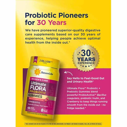 Women's Care Gummy Probiotics + Prebiotics, 48 Gummies, RNL