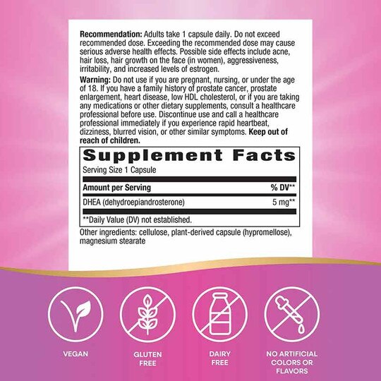 Youthful You DHEA 5 Mg, 60 Veg Capsules, NWA