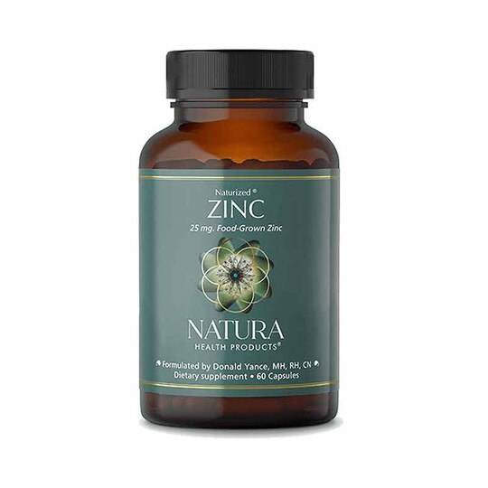 Zinc 25 Mg Food-Grown Zinc, 60 Capsules, NHP