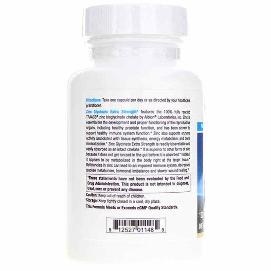 Zinc Glycinate, 120 Veg Capsules, NUM
