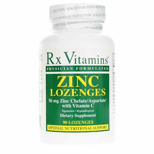 Zinc Lozenges 56 Mg Zinc Chelate/Aspartate with Vitamin, RXV