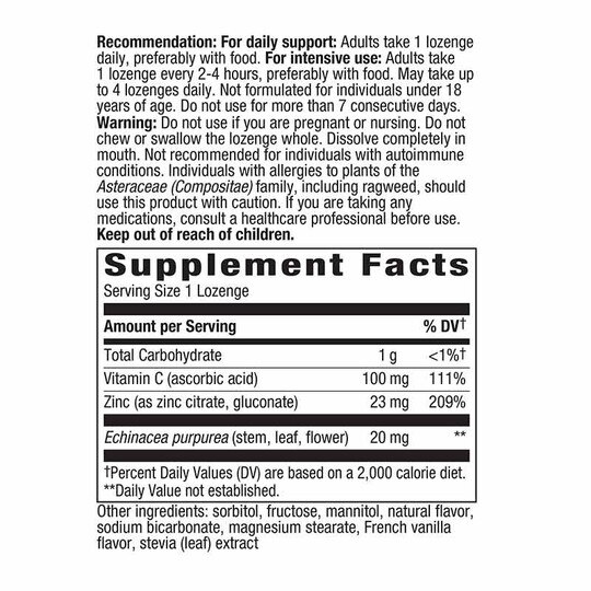Zinc Lozenges Wild Berry Flavor, 60 Lozenges, NWA