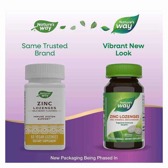 Zinc Lozenges Wild Berry Flavor, 60 Lozenges, NWA