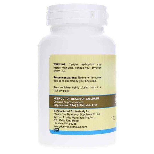 Zinc Orotate, 100 Veg Capsules, PRTO
