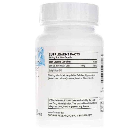 Zinc Picolinate 15 Mg, 60 Veg Capsules, THR