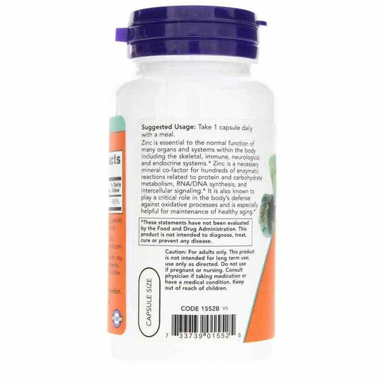 Zinc Picolinate 50 Mg, 120 Veg Capsules, NOW
