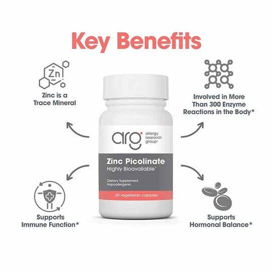 Zinc Picolinate, 60 Veg Capsules, ARG