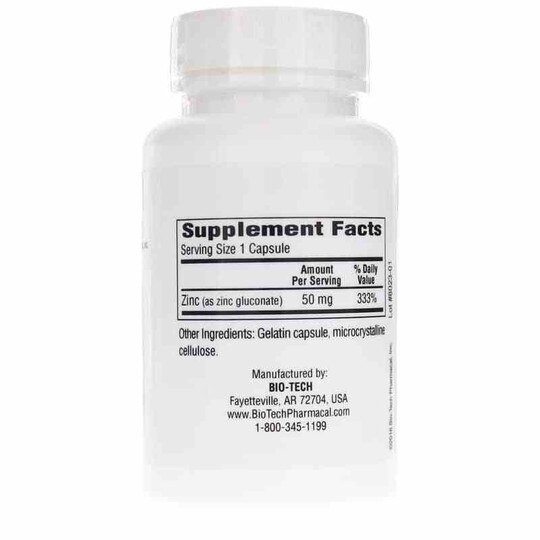 Zn-50 Zinc, 100 Capsules, BTP